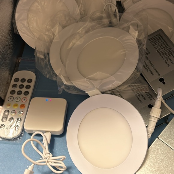 7 Pack Black Smart Recessed Lighting 4 Inch, Ultra-Thin 4 Inch LED Recessed - Picture 6 of 11